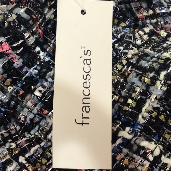 Francesca’s Mi Ami Multi Color Tweed Square Neck Sleeveless Mini Dress N… - Picture 8 of 10